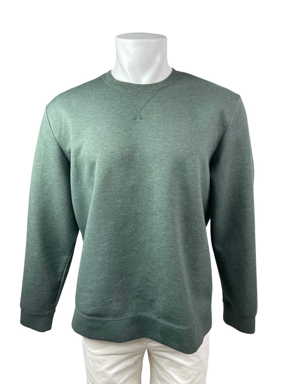 32 Degrees Men's Green Crew Neck Long Sleeve Athletic Sweater Sweatshirt Top L